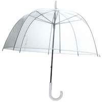 Birdcage Clear Dome Umbrella Wedding Rain Transparent Parasol Manual Bird Cage - Clear