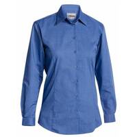 BISLEY Women's Cross Dyed Long Sleeve Shirt Workwear Work Ladies - Blue