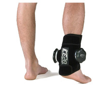 ICE 20 Double Ankle Strap Compression Therapy Wrap Cold Pain Relief w Bag