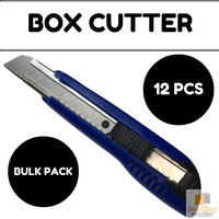 12x BOX CUTTER Knife Retractable Blade Snap Off Razor 18mm Durable Opener BULK