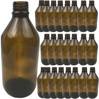 24x 600ml Amber Glass Bottle Cosmetic Essential Oil General Purpose Storage