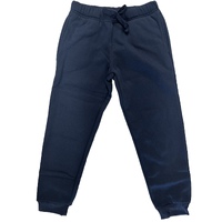 Kids Boys Track Pants With Rib Cuffs Casual Trackies Warm Winter - Navy