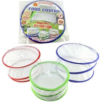 3pcs POP UP FOOD COVERS Camping Picnic BBQ Kitchen Insect Protectors Food Net