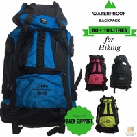 60L + 10L Hiking Backpack Bag Rucksack Camping Travel Waterproof Trekking 6019
