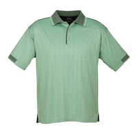 Mens Noosa Self Check Polo Shirt High Quality Breathable Top Casual - Mint/Navy