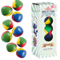 9x Juggling Balls Kids Toy Set Ball Bag for Magic Circus Clown Gift Fun