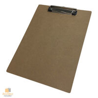 12x WOODEN A4 CLIPBOARD Hardboard Menu Clip Office Restaurant Writing Board BULK