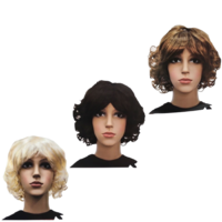 CURLY BOB WIG Hair Party Costume Accessory Fancy Dress 60s 70s 22555 Cosplay