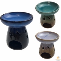 Ceramic Round Oil Burner w Modern Design for Aromatherapy Oil & Wax Melts