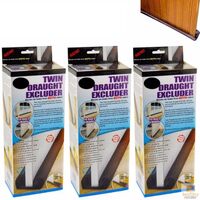 3x Twin DRAFT STOPPER Double Sided Snake Air Wind Door Guard Cover Weather Seal