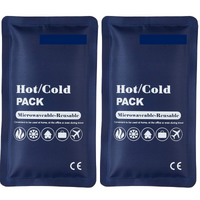 2x HOT COLD PACK First Aid Reusable Ice Heat Gel Packs Microwaveable Relief