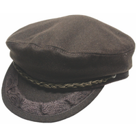 GREEK FISHERMAN Cap Hat Winter Wool Blend MADE IN GREECE Classic Ivy Sailor - Brown