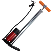 HAND TYRE PUMP With Booster & KPA Gauge Psi Bike Air Inflator Bicycle Tire