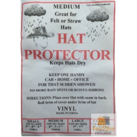 HAT PROTECTOR Vinyl Great for Straw or Felt Hats Plastic Cover Waterproof