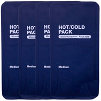 4x HOT COLD PACK First Aid Reusable Ice Heat Gel Packs Microwaveable Relief Bulk
