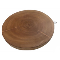 30cm Hard Wood Hygienic Round Cutting Wooden Chopping Board Natural Kitchen