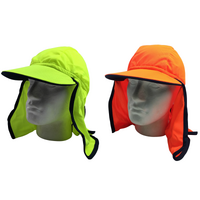 Hi Vis Legionnaire Hat Cap Sun Protection Workwear Legionnaires Fluro One Size