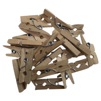 100pcs MINI WOODEN PEGS Natural Craft Baby Shower Clothes Line Pin BULK 25mm