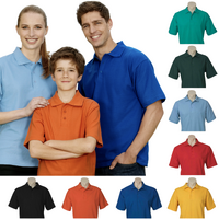 Men's Polo Top Shirt Plain Casual Short Sleeve Pique Knit Basic UPF Rated T-Shirt