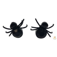 1 Pair SPIDER EARRINGS Halloween Fashion Ear Studs Scary Steel Piercing