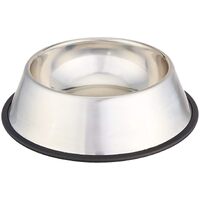 Non Slip Stainless Steel Dog Bowl Pet Cat Water Food Feeder Portable Puppy Dish