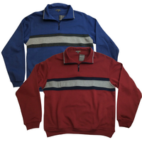Men's Adult 1/4 Zip Jumper Sweater Pullover Basic Warm Winter Jacket Cotton