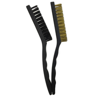 2pcs LARGE WIRE BRUSH SET Steel Cleaning Brushes Brass Metal Tools 21cm