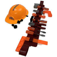 11pcs BUILDER SET Construction Helmet Costume Halloween Book Week Kids Tools