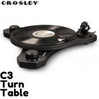 Crosley 2-Speed C3 Turntable 2-Speed Audio Technica Cartridge Music - Black