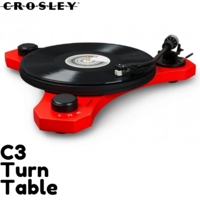 Crosley 2-Speed C3 Turntable 2-Speed Audio Technica Cartridge Music - Red