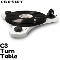 Crosley 2-Speed C3 Turntable 2-Speed Audio Technica Cartridge Music - White
