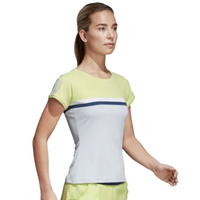 Adidas Womens Club Tee Short Sleeve Top T-Shirt Tennis Sport - Aero Blue