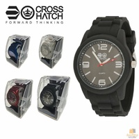 CROSSHATCH Nudge Watch Analogue Display Quartz Silicone Band  in Box Gift