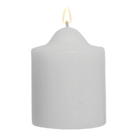 48x Premium Church Candle Pillar Candles White Unscented Lead Free 24Hrs - 5*10cm 