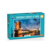 Premium Cincinnati Bridge at Dusk Ohio USA 1,000 Piece Jigsaw Puzzle