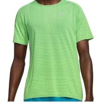 Nike Men's TechKnit Slim Fit Ultra Running Fitness Work-out T-Shirt -  Green