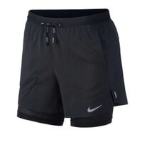 Nike Mens Dri-FIT 5" Flex Stride 2-in-1 Running Gym Shorts - Black