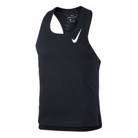 Nike Aeroswift Men's Running Slim Fit Singlet Sleeveless Top - Black/White