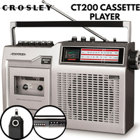 Crosley CT200 Cassette Tape Player Portable w AM/FM Radio 