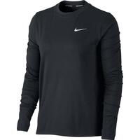 Nike Womens Dri-Fit Running Crew Long Sleeve Sweatshirt - Black