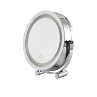 Clevinger San Marino Round Vanity Mirror with Led Lights Silver