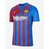 Nike Mens F.C. Barcelona 2021/22 Stadium Home Soccer T-Shirt - Soar/Pale Ivory