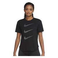 Nike Women’s Run Division Short-Sleeve Running Top Lightweight Fabric - Black