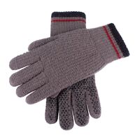 Dents Malmesbury Mens Gripper Palm Knitted Gloves Winter Warm - Charcoal - Medium