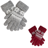 Dents Womens Snowflake Knitted Gloves Warm Winter Premium Pattern Knit