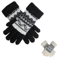 Dents Womens Fair Isle Knitted Gloves Warm Winter Premium Knit