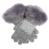 Dents Womens Metallic Zig Zag Knitted Gloves - Grey - One Size