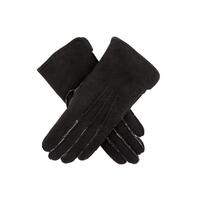 DENTS Ladies Womens Hand Sewn Real Lambskin Premium Gloves Hannah - Black