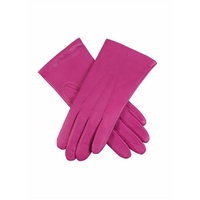 Dents Womens Emma Three-Point Leather Gloves - Hot Pink