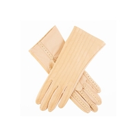 DENTS Womens Olivia Silk Leather & Elastane Gloves - Parchment - One Size